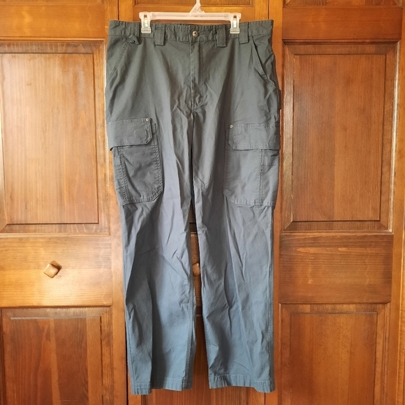 Duluth Trading Co Flex Fire Hose Cargo Work Pants Vintage Indigo 45507 40×34 - Picture 3 of 16